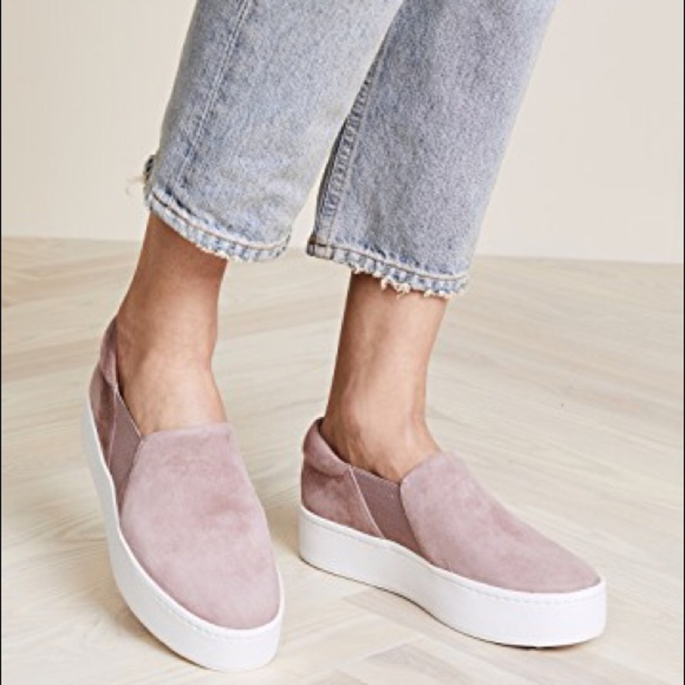 Vince Warren Suede Platform Skate Sneakers